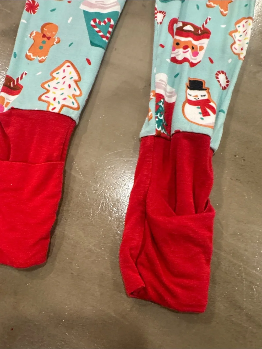 Little Sleepies Teal Holiday Print One-Piece Zippy